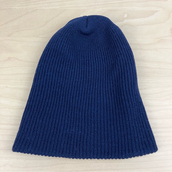 Vintage Wigwam Winter Beanie Hat 100% Pure Virgin Wool Navy Blue Made In USA - Picture 12 of 12